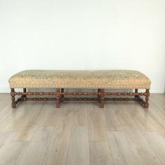 Fortuny Upholstered French Baroque Walnut Bench circa 1900 or earlier - 4117756