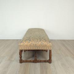 Fortuny Upholstered French Baroque Walnut Bench circa 1900 or earlier - 4117758
