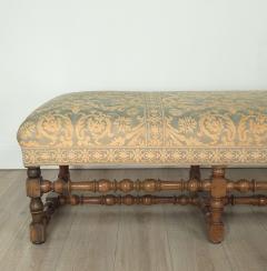 Fortuny Upholstered French Baroque Walnut Bench circa 1900 or earlier - 4117763