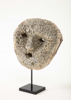 Fossilized Coral Animist Mask by the Atomi People of Timor - 3365313