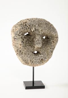 Fossilized Coral Animist Mask by the Atomi People of Timor - 3365318