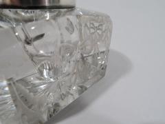 Foster Bailey Antique Edwardian Sterling Silver Enamel Inkwell by Foster Bailey - 3748992