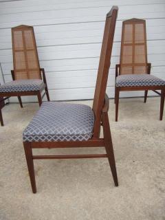 Foster McDavid 5 Walnut Foster and McDavid Cane Back Dining Chairs Mid Century Modern - 1808059