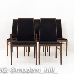 Foster McDavid Mid Century Walnut Dining Chairs Set of 5 - 1870202