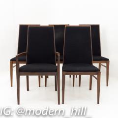 Foster McDavid Mid Century Walnut Dining Chairs Set of 5 - 1870203