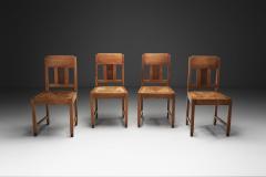 Four Amsterdamse School Dining Chairs The Netherlands Mid 20th Century - 4555902