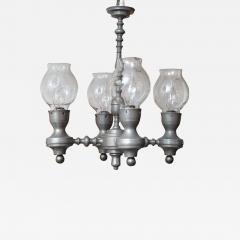 Four Arm Belgian Pewter Chandelier - 2255744