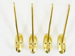 Four Art Nouveau Handmade Brass Wall Hooks Austria 1920s - 4041974