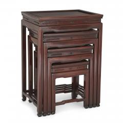 Four Chinese rosewood nested tables - 1611111