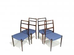 Four Elegant Danish High back Dining Chairs of Brazilian Rosewood - 4251968