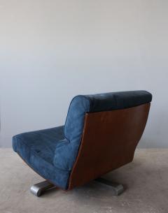 Four French 1970s Swivel Lounge Chairs - 418340