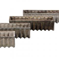 Four French modernist fibro cement rectangular planters C 1975  - 4224073