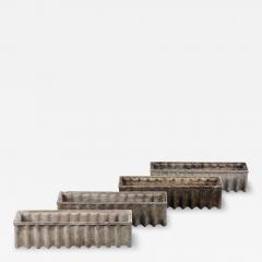 Four French modernist fibro cement rectangular planters C 1975  - 4225427