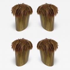 Four Gilt Horse Hair Stools Attr Vivienne Westwood Malcolm McLaren 1975 - 1826810