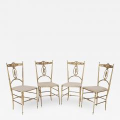 Four Italian Chiavari brass and velvet chairs - 1433436