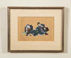 Four Japanese Themed Gouache Paintings - 1013585