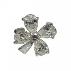 Four Leaf Clover Diamond and Platinum Ring - 1155572