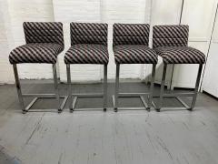 Four Mid Century Modern Chrome Barstools - 4457832