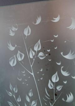 Four Panel Etched Glass Screen - 807141