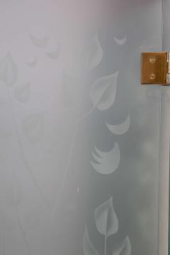 Four Panel Etched Glass Screen - 807147