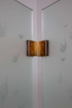 Four Panel Etched Glass Screen - 807148