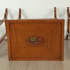 Four Satinwood Fancy Painted Nesting Tables England 19th century - 4137535