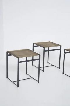 Four Scandinavian Vintage Stools in Iron - 3646695