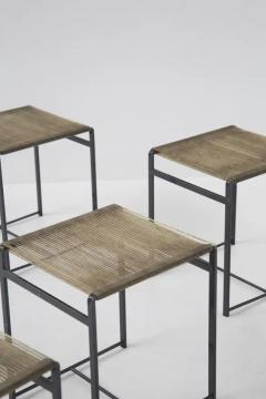 Four Scandinavian Vintage Stools in Iron - 3646780