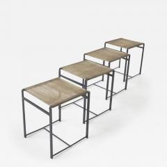 Four Scandinavian Vintage Stools in Iron - 3648489