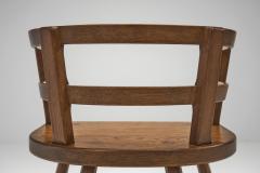 Four Sculptural Oak Dining Chairs Scandinavia First half of the 20th Century - 4556007