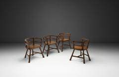 Four Sculptural Oak Dining Chairs Scandinavia First half of the 20th Century - 4561802