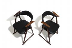 Four Unique Scandinavian Teak Dining Chairs - 3407095