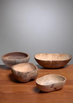 Four Wooden Folk Art Bowls from Sweden 19th Century - 945402