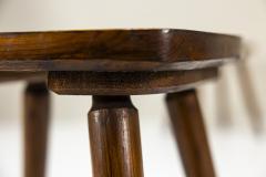 Four Wooden Stools in Stained Pine Italy 1960s - 3939229