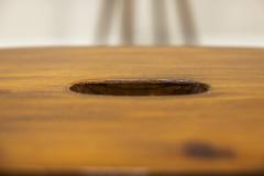 Four Wooden Stools in Stained Pine Italy 1960s - 3939231