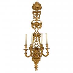 Four large Louis XV style gilt bronze sconces - 1577261