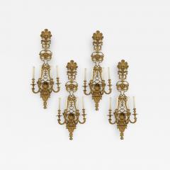 Four large Louis XV style gilt bronze sconces - 1579246