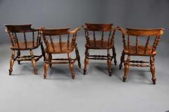 Four mid 19th century smokers bow Windsor or Captain s chairs - 4757057