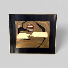 Frame In etched brass agate and lucite  - 3938850