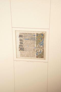 Framed 15th Century Illuminated Book of Hours Manuscript - 4095809