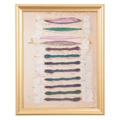 Framed 19th Century French Fiber Samples - 1367290