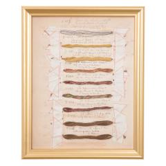 Framed 19th Century French Fiber Samples - 1367299