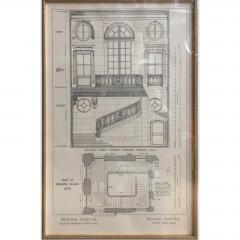 Framed Antique 18th C Neoclassical French Architectural Engraving - 1807861