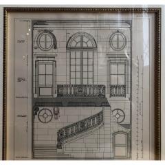 Framed Antique 18th C Neoclassical French Architectural Engraving - 1807864