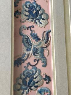Framed Antique Chinese Embroidery Panel Qing Dynasty Provenance - 1766529