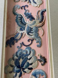 Framed Antique Chinese Embroidery Panel Qing Dynasty Provenance - 1766531