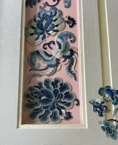 Framed Antique Chinese Embroidery Panel Qing Dynasty Provenance - 1766532