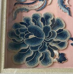 Framed Antique Chinese Embroidery Panel Qing Dynasty Provenance - 1766533