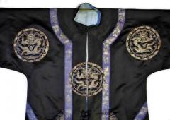 Framed Antique Chinese Imperal Silk Robe - 783351