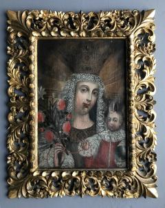 Framed Antique Spanish Colonial Painting Cuzco School - 331831